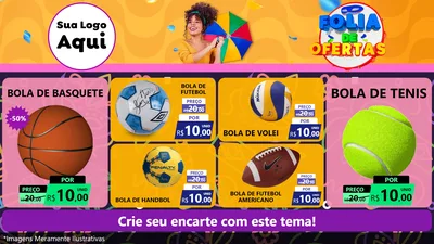 Modelo de TV para TV Horizontal com o tema Folia de Ofertas para Artigos Esportivos