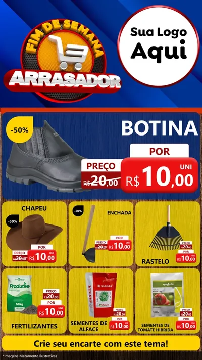 Modelo de Rede Social para Stories com o tema Fim De Semana Arrasador para Agropecuária