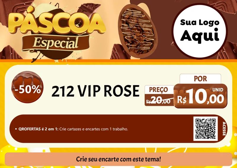 Modelo de Cartaz para Cartaz A4 Horizontal com o tema Páscoa Especial para Perfumes