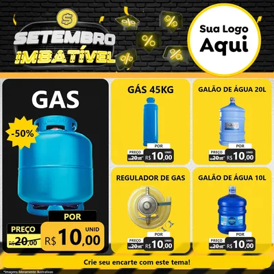 Modelo de Rede Social para Feed Facebook com o tema Setembro Imbatível para Água e gás