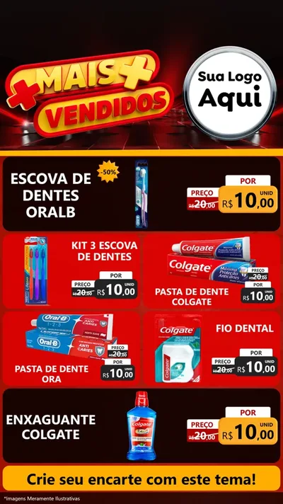 Modelo de TV para TV Vertical com o tema Mais Vendidos para Higiene Pessoal