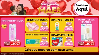 Modelo de TV para TV Horizontal com o tema Semana Das Mães para Bebês