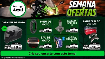 Modelo de TV para TV Horizontal com o tema Semana De Ofertas - Motopeças para Moto peças
