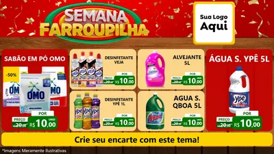 Modelo de TV para TV Horizontal com o tema Semana Farroupilha para Produtos de Limpeza