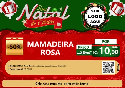 Modelo de Cartaz para Cartaz A4 Horizontal com o tema Um Natal de Ofertas para Bebês