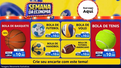 Modelo de TV para TV Horizontal com o tema Semana da Economia para Artigos Esportivos