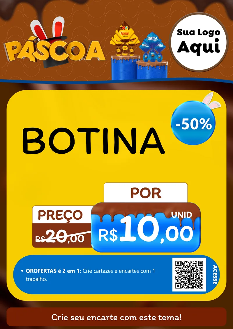 Modelo de Cartaz para Cartaz A4 Vertical com o tema Páscoa para Agropecuária