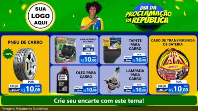 Modelo de TV para TV Horizontal com o tema Dia Da Proclamação Da República para Auto peças