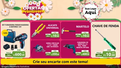 Modelo de TV para TV Horizontal com o tema Ofertas de Primavera para Maquinas e Ferramentas