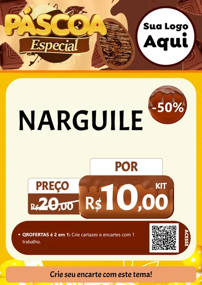 Modelo de Cartaz para Cartaz A4 Vertical com o tema Páscoa Especial para Tabacaria