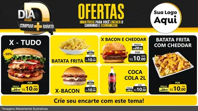 Modelo de TV para TV Horizontal com o tema Dia D Mais Economia para Hamburgueria