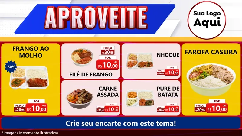 Modelo de TV para TV Horizontal com o tema Aproveite para Restaurante