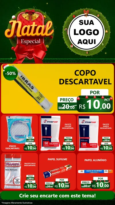 Modelo de Rede Social para Stories com o tema Natal Especial para Embalagens