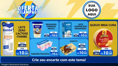 Modelo de TV para TV Horizontal com o tema Oferta Relâmpago para Frios e Laticínios