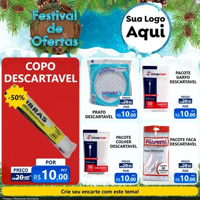 Modelo de Rede Social para Feed Facebook com o tema Festival de Ofertas - Inverno para Embalagens