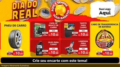 Modelo de TV para TV Horizontal com o tema Dia Do Real para Auto peças