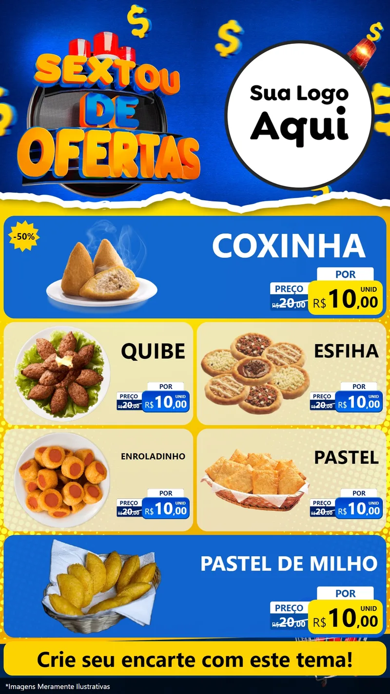 Modelo de TV para TV Vertical com o tema Sextou de Ofertas para Salgadaria