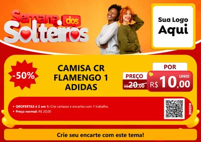 Modelo de Cartaz para Cartaz A4 Horizontal com o tema Semana dos Solteiros para Roupas e acessórios