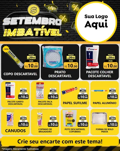 Modelo de Rede Social para Feed Instagram com o tema Setembro Imbatível para Embalagens