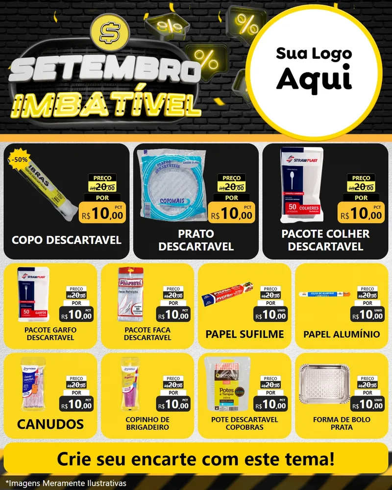 Modelo de Rede Social para Feed Instagram com o tema Setembro Imbatível para Embalagens