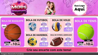 Modelo de TV para TV Horizontal com o tema Dia das Mães Ofertas para Você! para Artigos Esportivos