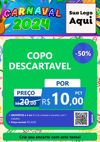 Modelo de Cartaz para Cartaz A4 Vertical com o tema Carnaval 2027 para Embalagens