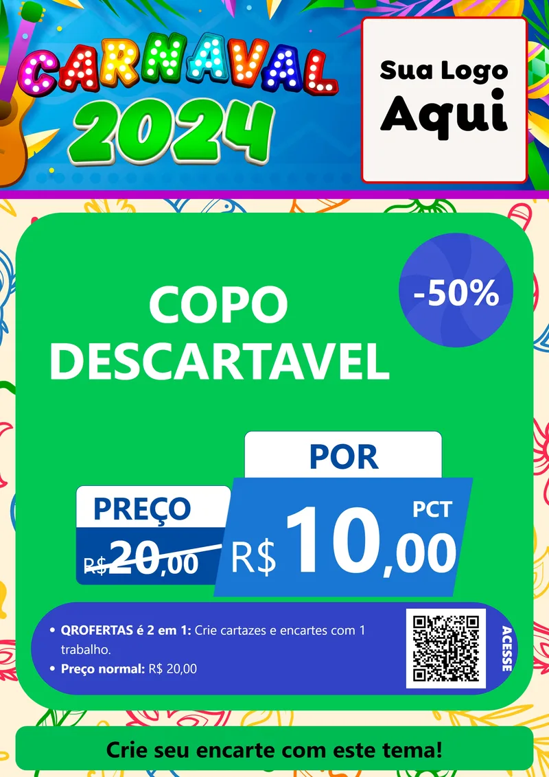 Modelo de Cartaz para Cartaz A4 Vertical com o tema Carnaval 2027 para Embalagens