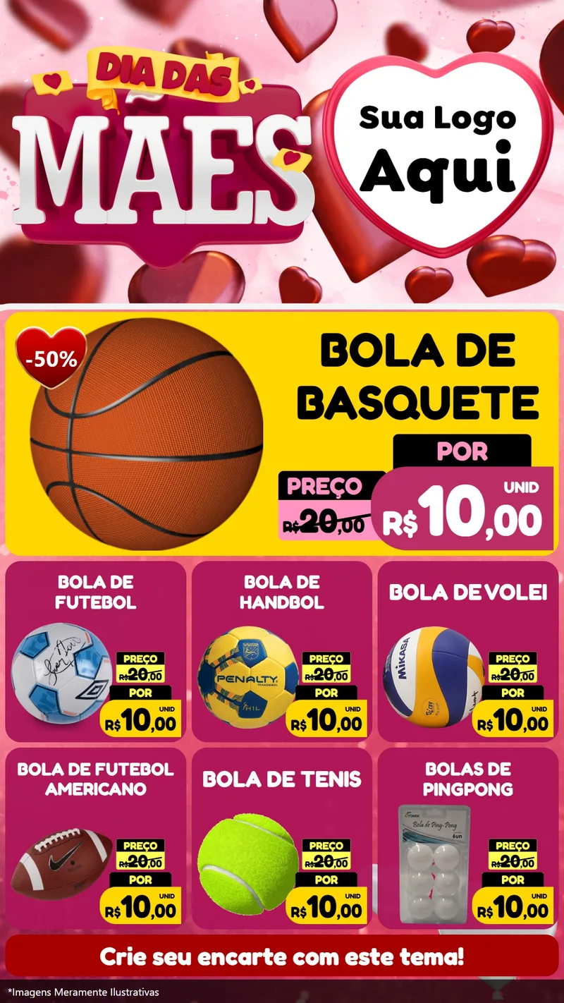 Modelo de Rede Social para Stories com o tema Dia Das Mães para Artigos Esportivos