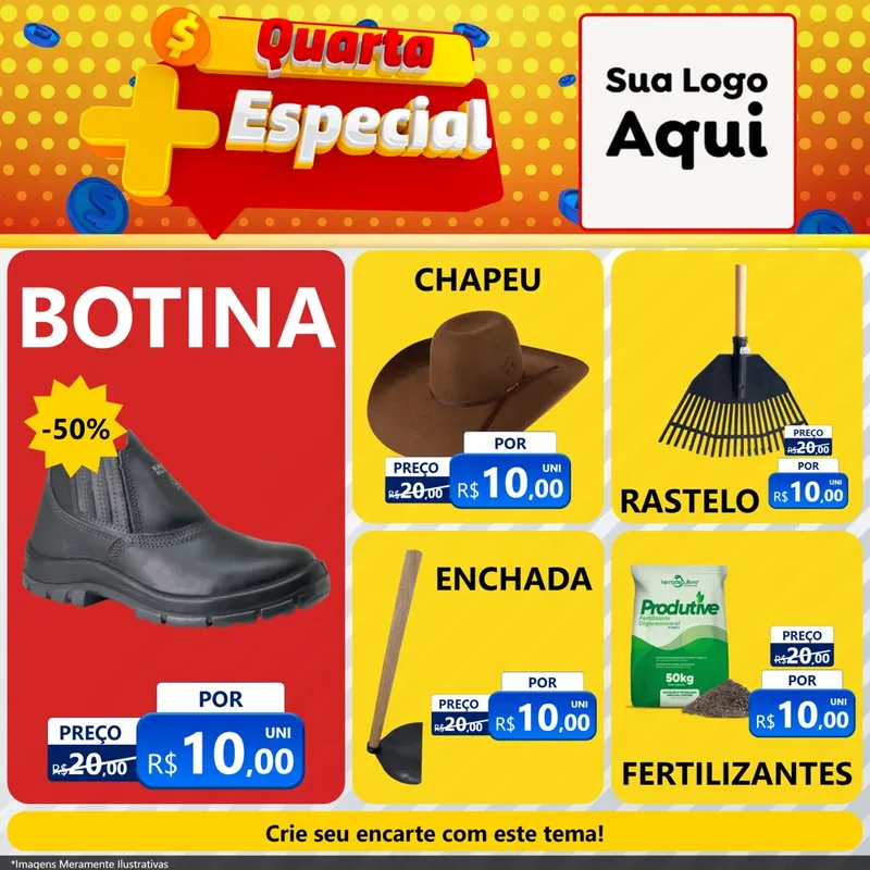 Modelo de Rede Social para Feed Facebook com o tema Quarta Mais Especial para Agropecuária