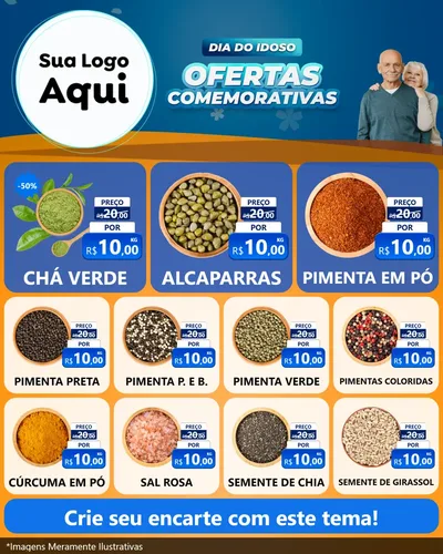 Modelo de Rede Social para Feed Instagram com o tema Dia do Idoso
