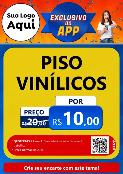 Modelo de Cartaz para Cartaz A4 Vertical com o tema Exclusivo do Aplicativo para Material para Construção