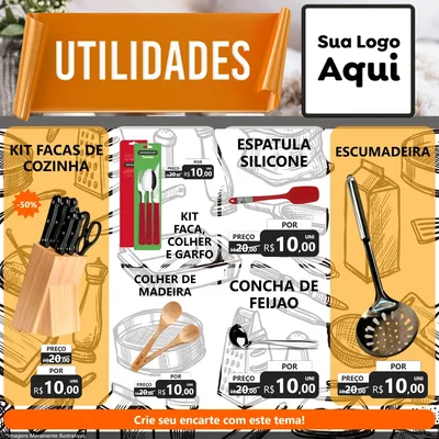 Modelo de Rede Social para Feed Facebook com o tema Utilidades para Utilidades Domésticas