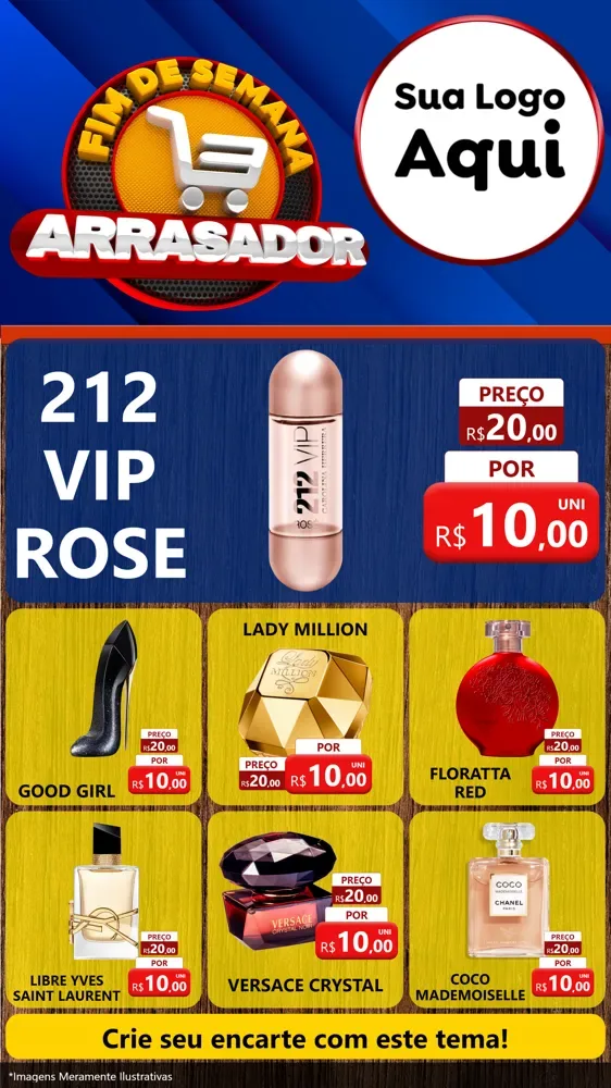 Modelo de Rede Social para Stories com o tema Fim De Semana Arrasador para Perfumes