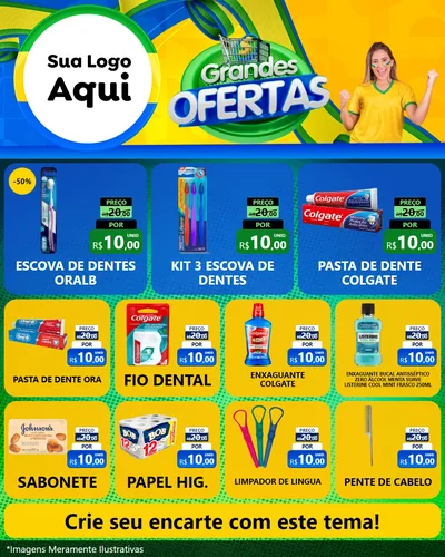 Modelo de Rede Social para Feed Instagram com o tema Grandes Ofertas para Higiene Pessoal