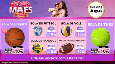 Modelo de TV para TV Horizontal com o tema Mês das Mães Imperdível para Artigos Esportivos