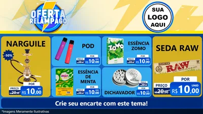 Modelo de TV para TV Horizontal com o tema Oferta Relâmpago para Tabacaria