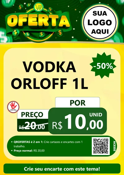 Modelo de Cartaz para Cartaz A4 Vertical com o tema Oferta para Distribuidora de bebidas