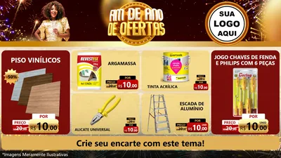 Modelo de TV para TV Horizontal com o tema Fim de Ano de Ofertas para Material para Construção