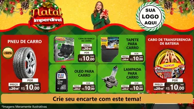 Modelo de TV para TV Horizontal com o tema Natal Imperdível para Auto peças