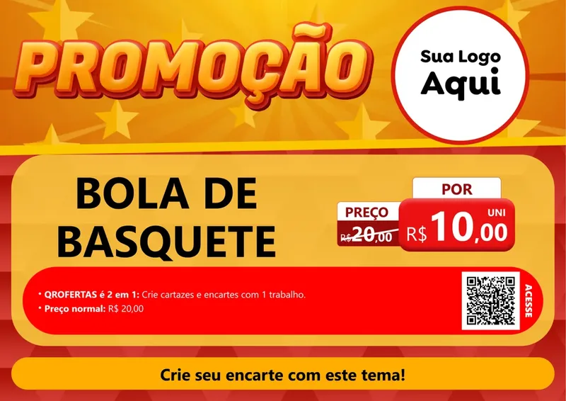 Modelo de Cartaz para Cartaz A4 Horizontal com o tema Promoção para Artigos Esportivos