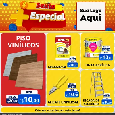 Modelo de Rede Social para Feed Facebook com o tema Sexta Mais Especial para Material para Construção