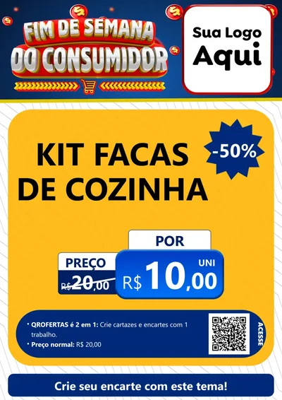 Modelo de Cartaz para Cartaz A4 Vertical com o tema Fim de Semana do Consumidor para Utilidades Domésticas