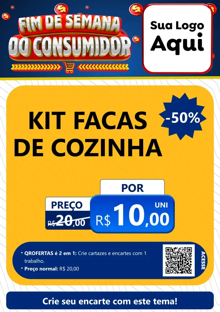 Modelo de Cartaz para Cartaz A4 Vertical com o tema Fim de Semana do Consumidor para Utilidades Domésticas