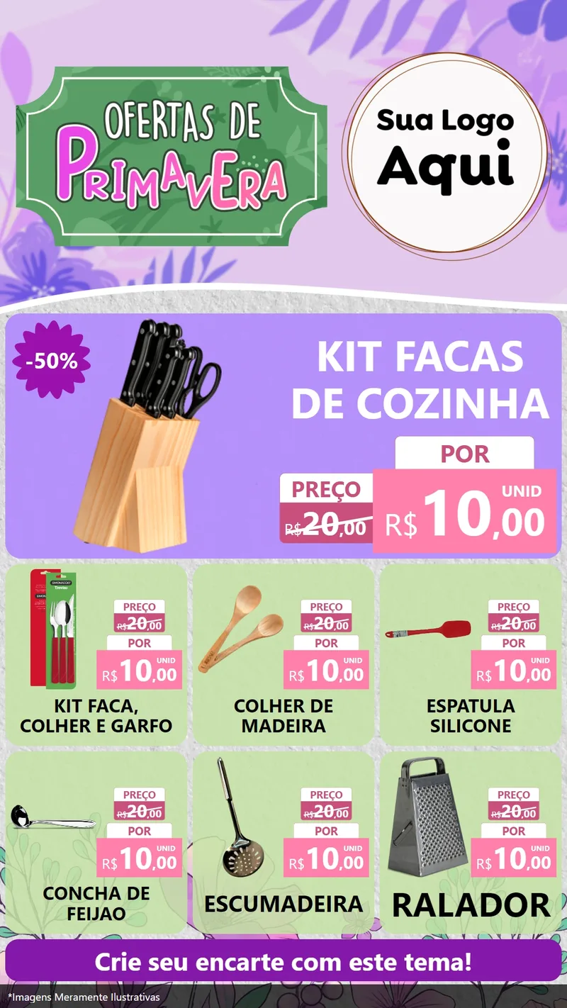 Modelo de Rede Social para Stories com o tema Ofertas de Primavera para Utilidades Domésticas