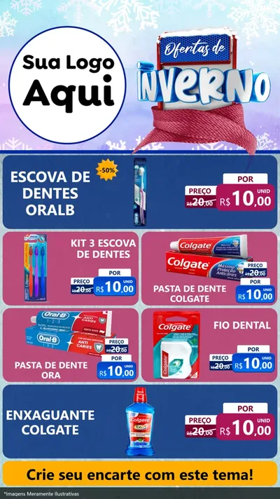 Modelo de TV para TV Vertical com o tema Ofertas de Inverno para Higiene Pessoal