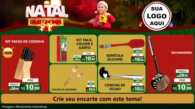 Modelo de TV para TV Horizontal com o tema Natal da Economia para Utilidades Domésticas