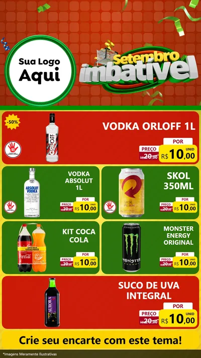 Modelo de TV para TV Vertical com o tema Setembro Imbatível para Distribuidora de bebidas