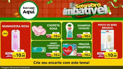 Modelo de TV para TV Horizontal com o tema Setembro Imbatível para Bebês