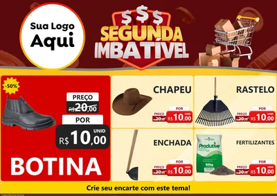 Modelo de Encarte para Encarte A4 Horizontal com o tema Segunda Imbatível para Agropecuária