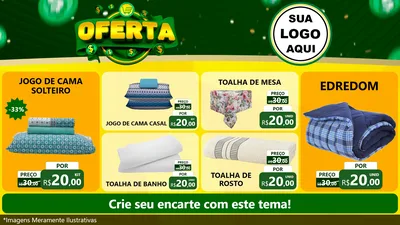 Modelo de TV para TV Horizontal com o tema Oferta para Cama, Mesa e Banho